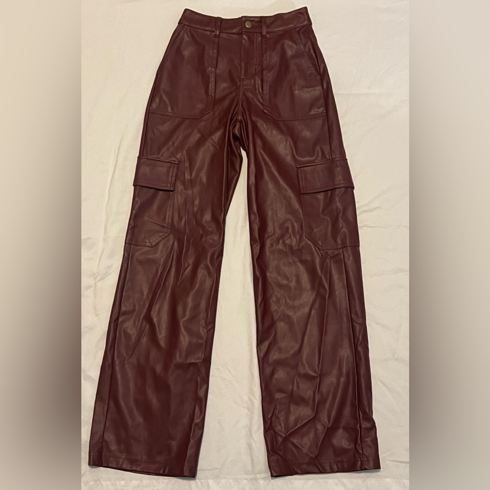 Target Women's Wide Leg Pants - Burgundy